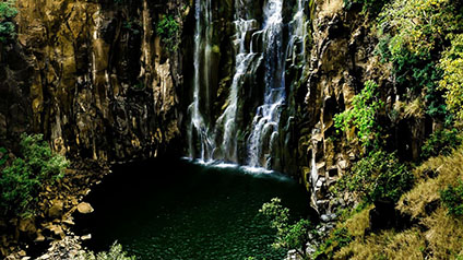 9 seater tempo traveller hire in Patalpani Waterfall