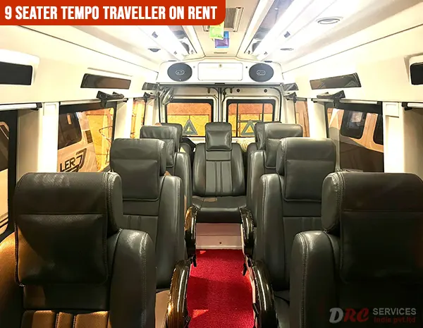9 Seater Tempo Traveller on Rent